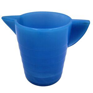 Vintage Akro Agate Pitcher Teapot Stacked Disc Blue Child’s Pitcher Read